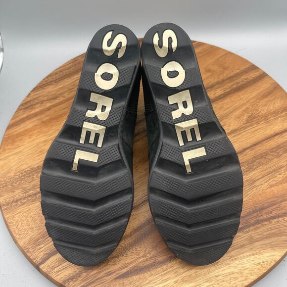 Sorel Joan Of Arctic II Boots Womens Size 10 Black Wedge Chelsea Casual Walking - Picture 7 of 8